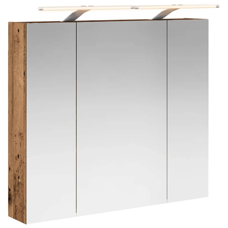 Armoire Miroir de Salle de Bain Bois ancien 80 x 14.5 x 70 cm - 2