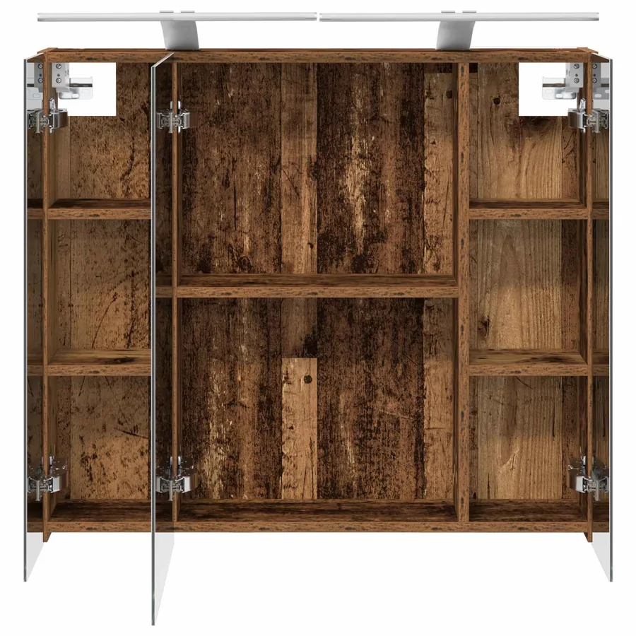 Armoire Miroir de Salle de Bain Bois ancien 80 x 14.5 x 70 cm - 7