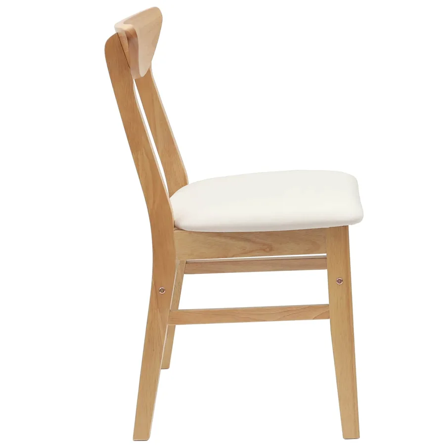 Chaises de salle à manger 2 pcs Naturel 42 x 47.5 x 81 cm - 6