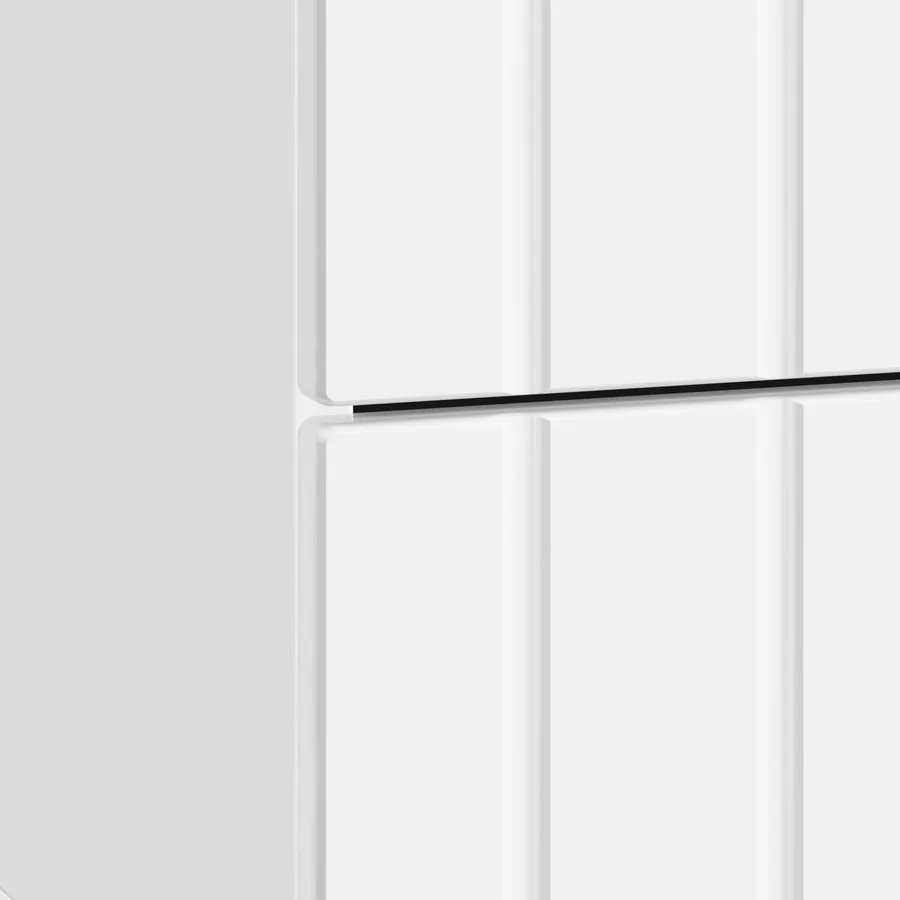 Cabinet de chevet 2 pcs Blanc brillant 43 x 34,5 x 49,5 cm - 8