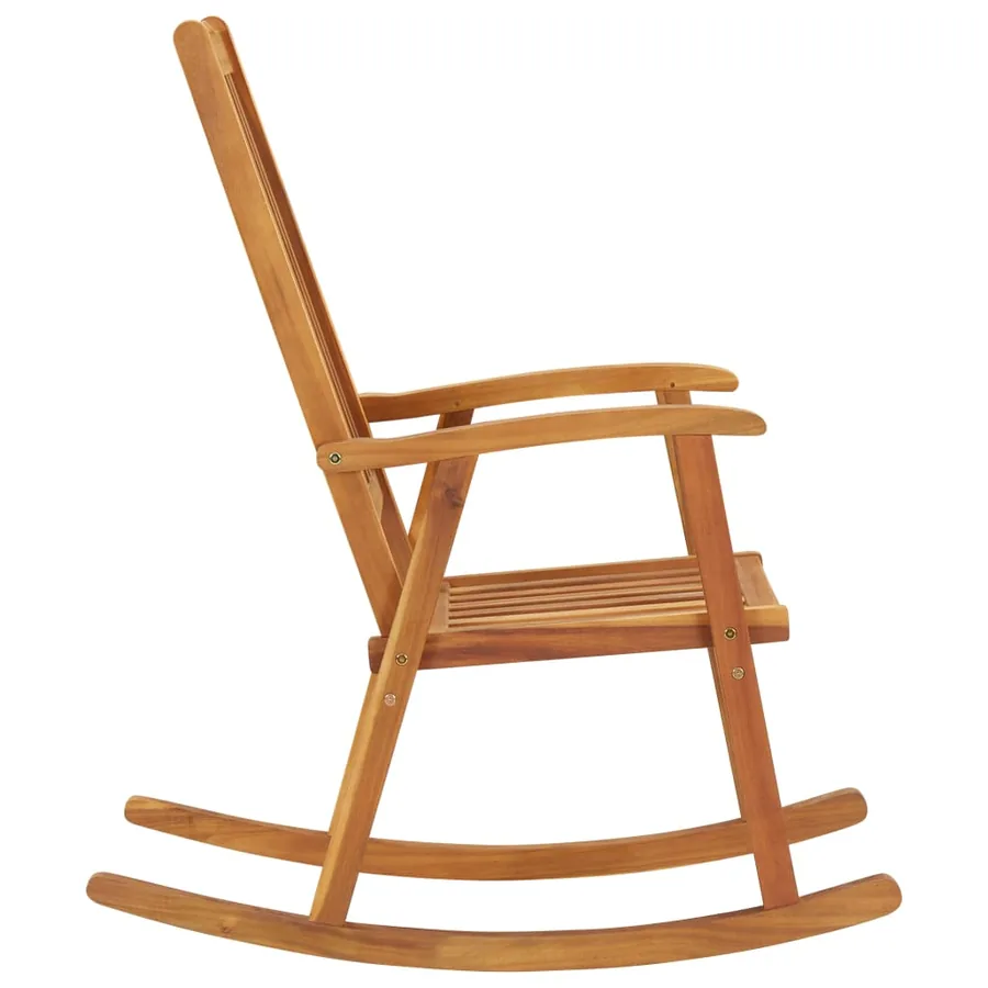 Rocking chair with cushions Solid acacia wood - 4