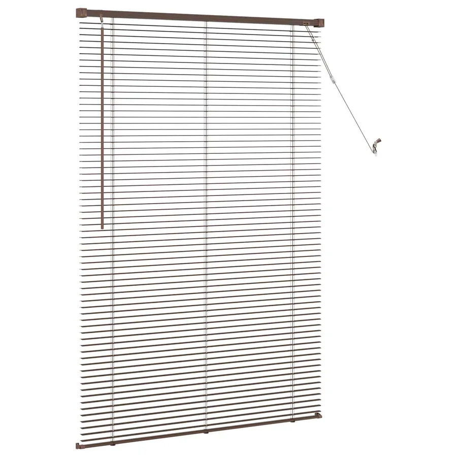 Store Vénitien Marron foncé avec motif 150 x 80 cm 25 mm PVC - 5