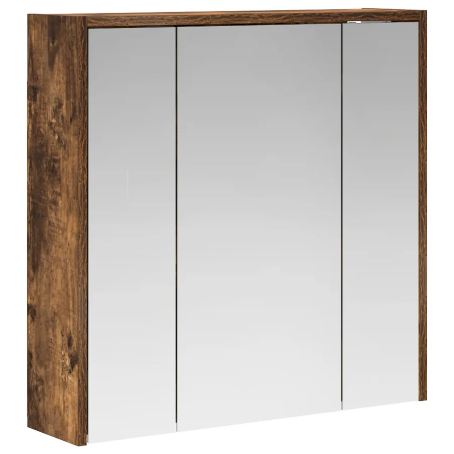Armoire Miroir de Salle de Bain Chêne fumé 63,5 x 16 x 62,5 cm - 2