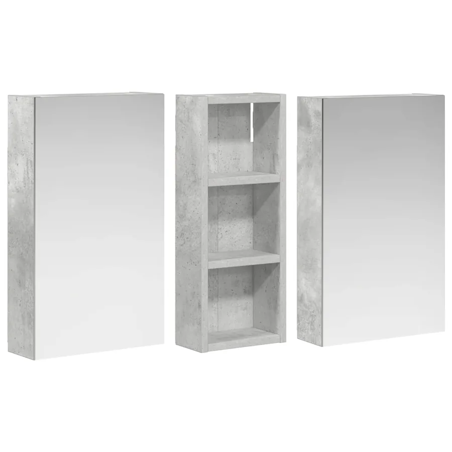Ensemble de Meubles de Salle de Bain 3 pcs 80 x 10,5 x 50 cm - 5
