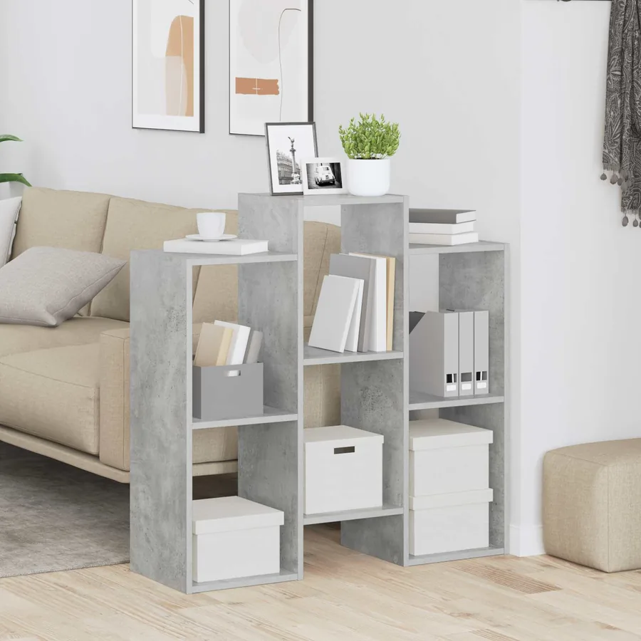 Buffet Gris béton 90 x 30 x 90 cm - 4