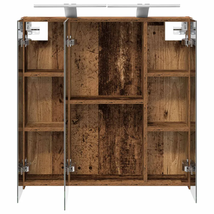 Armoire Miroir de Salle de Bain Bois ancien 70 x 14,5 x 70 cm - 7