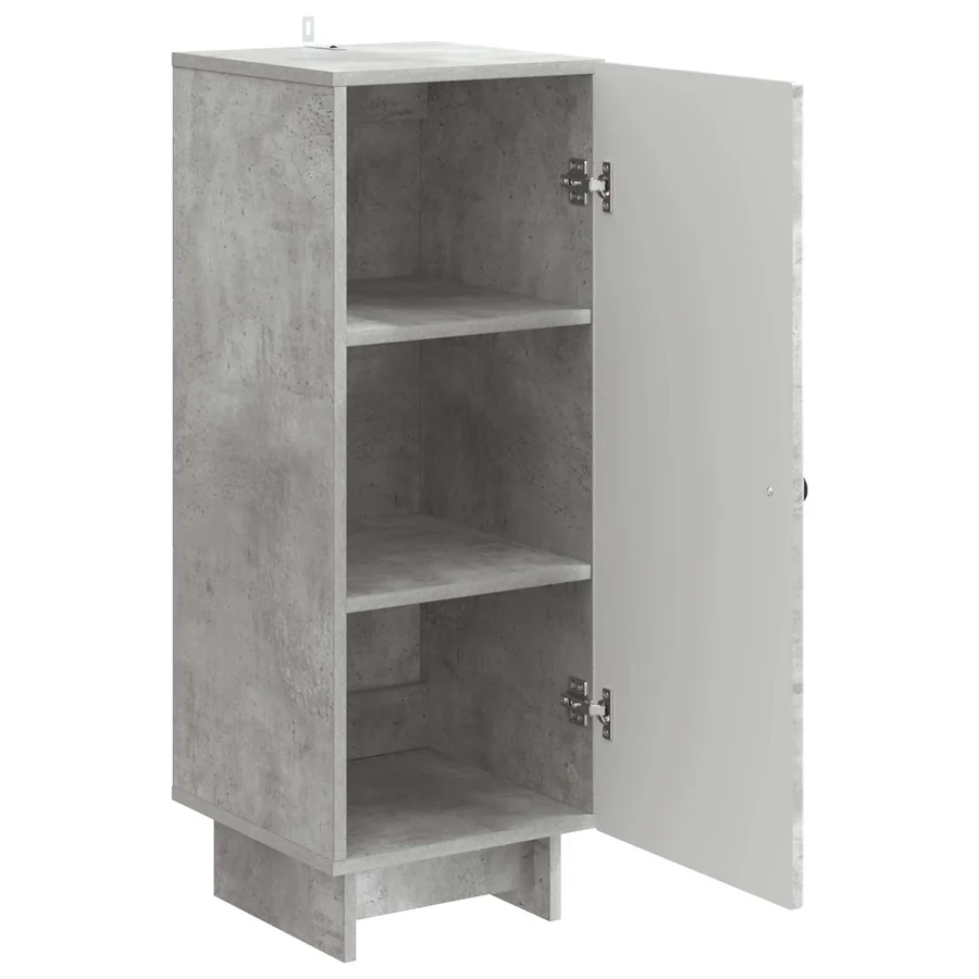 Buffet Gris béton 33 x 34,5 x 90 cm Bois d'ingénierie - 5