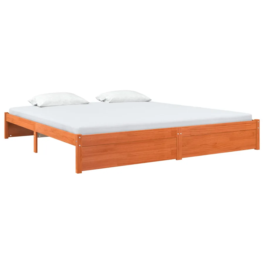 Cadre de lit Cire marron 180 x 200 cm Bois de Pin Massif - 2