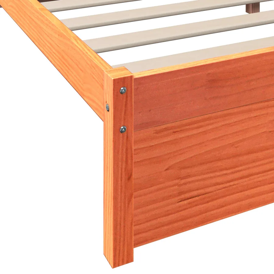 Lit Bibliothèque avec stockage 2 pcs Cire marron 200 x 180 cm - 9