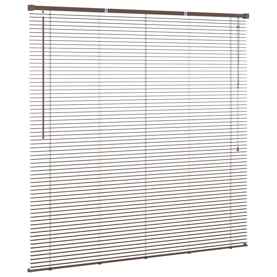 Store Vénitien Marron foncé avec motif 150 x 150 cm 25 mm PVC - 5