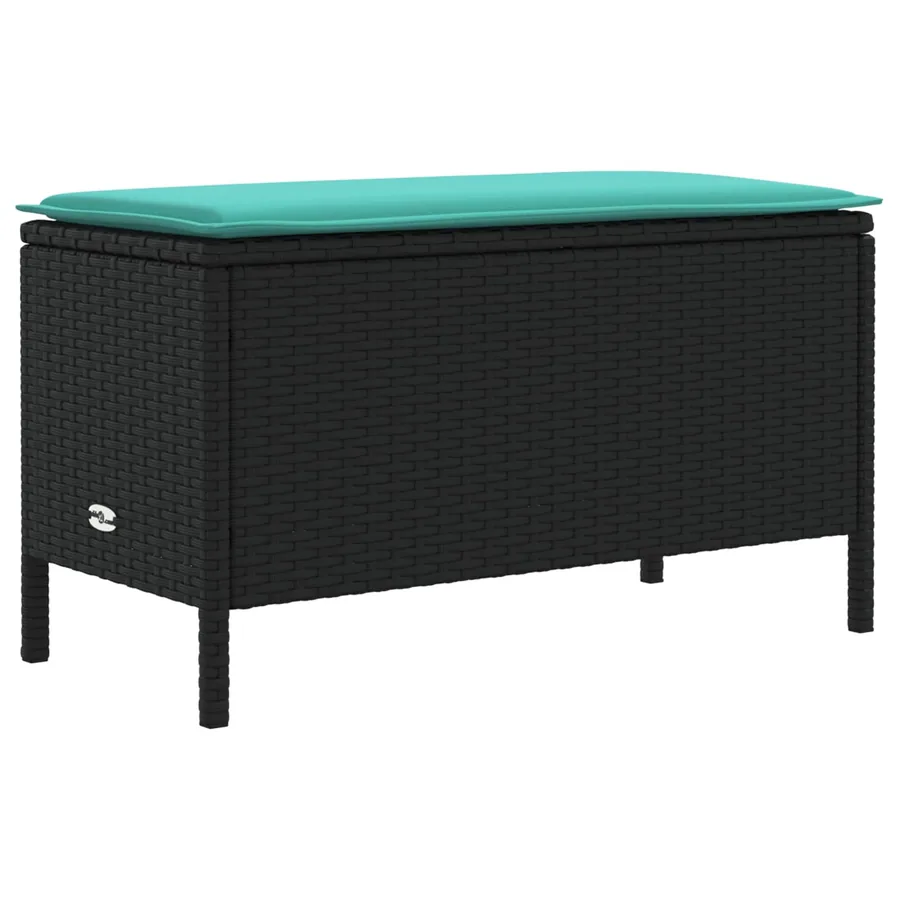 Ensembles de meubles 7 pcs Noir et turquoise Rotin PE - 5