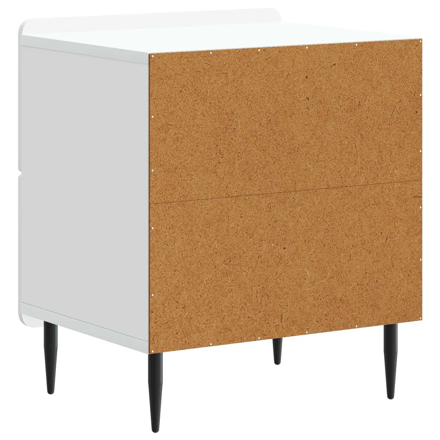 Cabinet de chevet Blanc 43 x 34,5 x 49,5 cm Bois d'ingénierie - 7