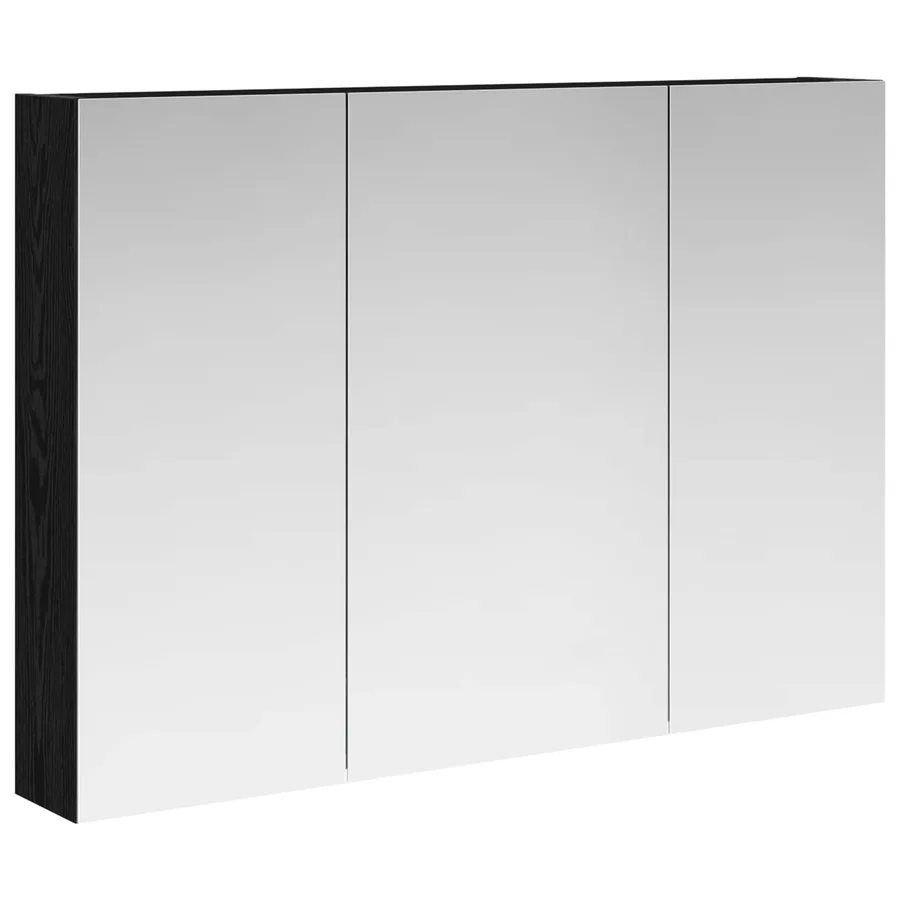 Armoire Miroir de Salle de Bain Chêne noir 100 x 14,5 x 70 cm - 2