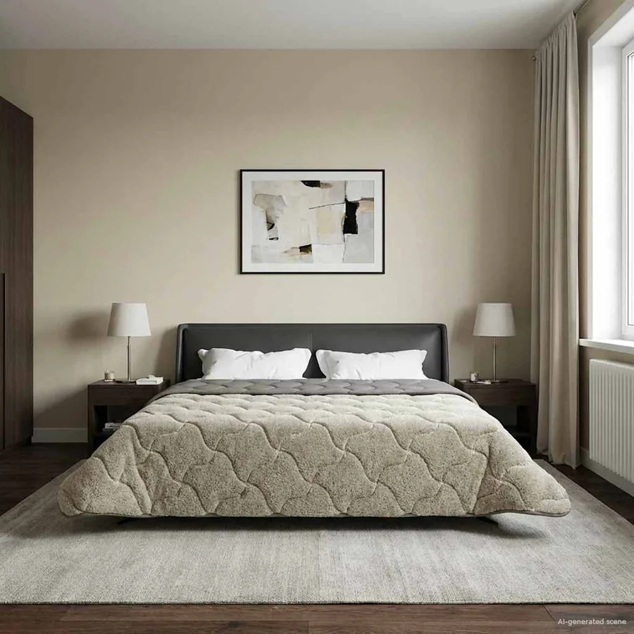 Duvet d'hiver Matelassé Gris clair 220 x 260 cm