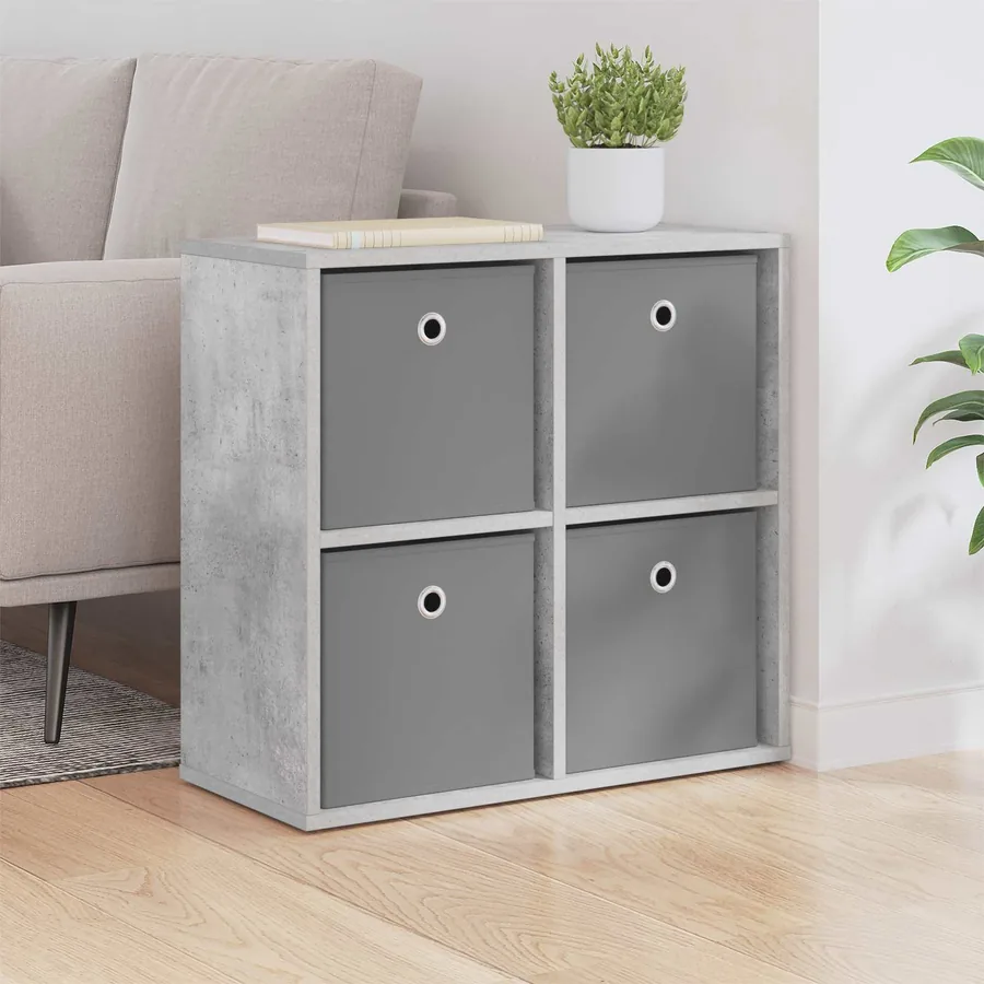 Buffet avec tiroir Gris béton 59,5 x 27 x 57 cm