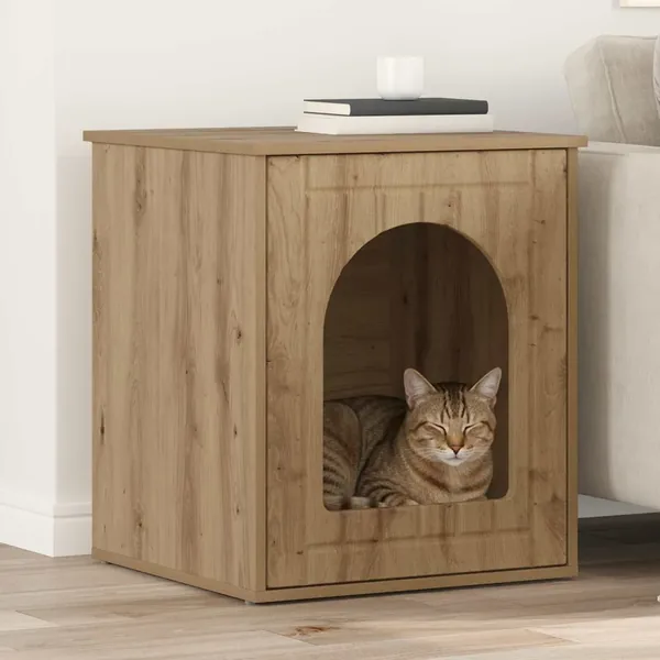 Maison pour chat Chêne artisan 53 x 52 x 62 cm