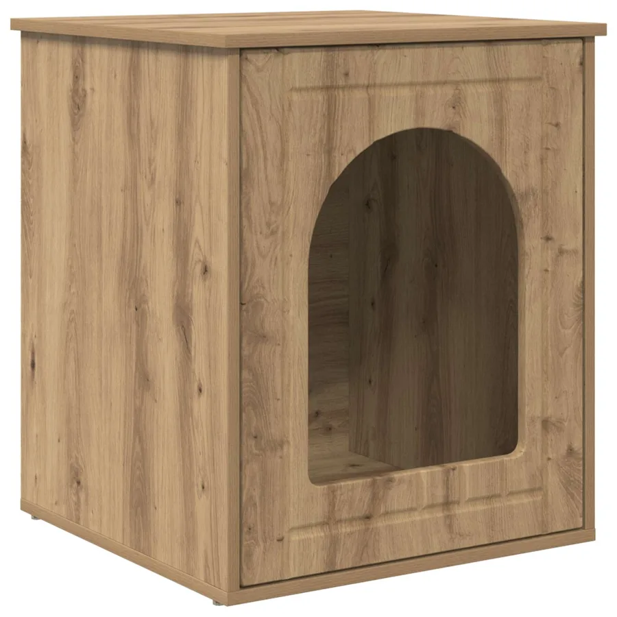 Maison pour chat Chêne artisan 53 x 52 x 62 cm - 2