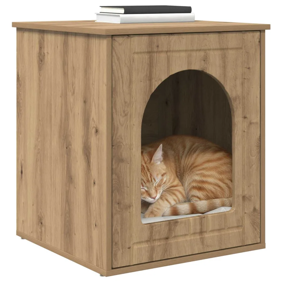 Maison pour chat Chêne artisan 53 x 52 x 62 cm - 3