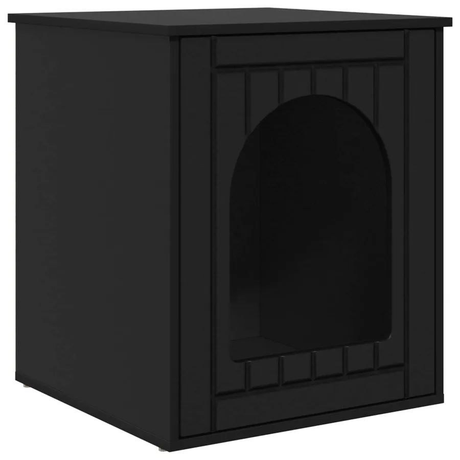 Maison pour chat Noir 53 x 52 x 62 cm Bois d'ingénierie - 2