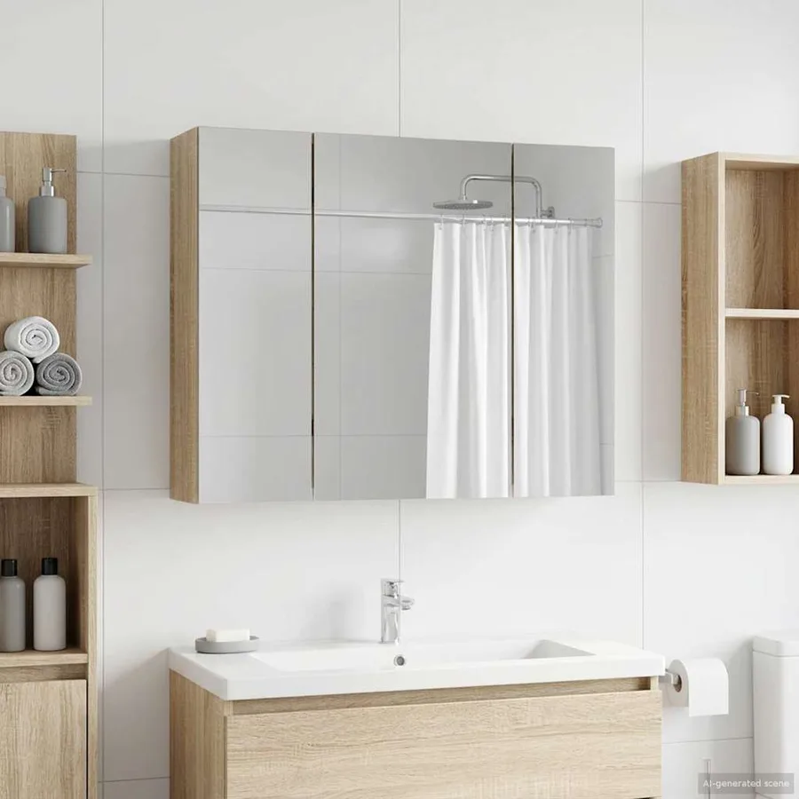 Armoire Miroir de Salle de Bain Chêne Sonoma 60 x 14,5 x 50 cm - 4