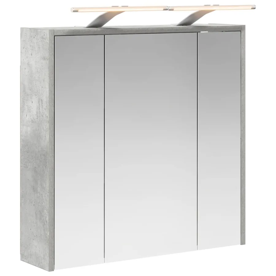 Armoire Miroir de Salle de Bain Gris béton 63,5 x 16 x 62,5 cm - 2