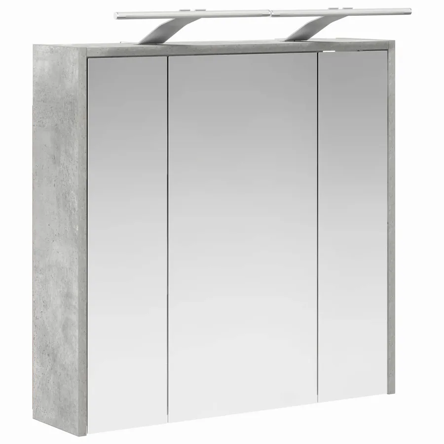 Armoire Miroir de Salle de Bain Gris béton 63,5 x 16 x 62,5 cm - 5