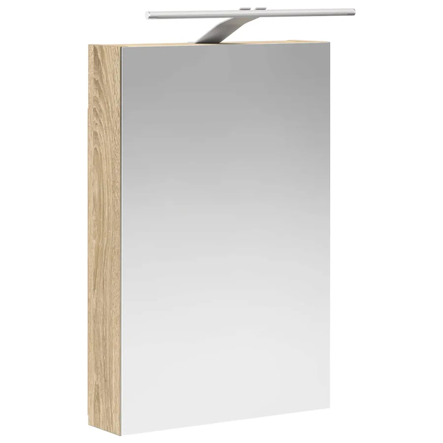 Armoire Miroir de Salle de Bain avec étagère Chêne Sonoma - 5