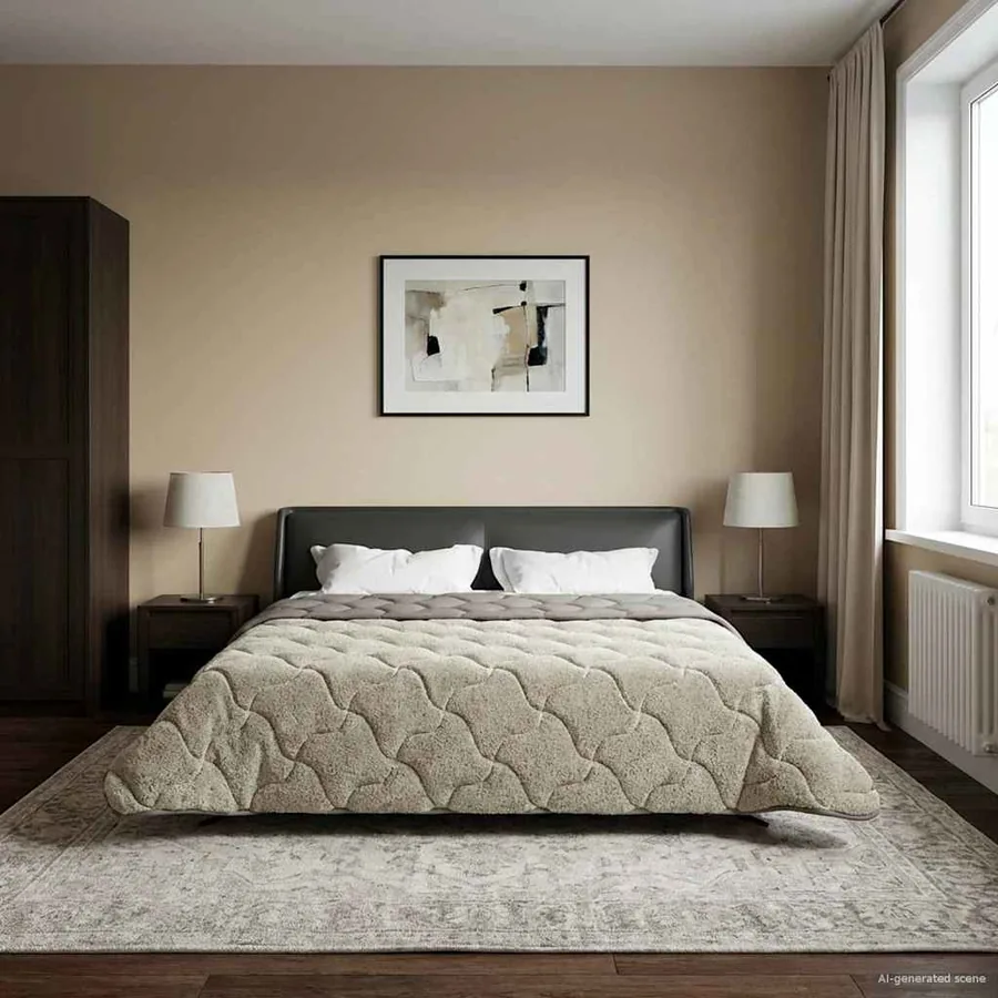 Duvet d'hiver Matelassé Gris clair 200 x 220 cm