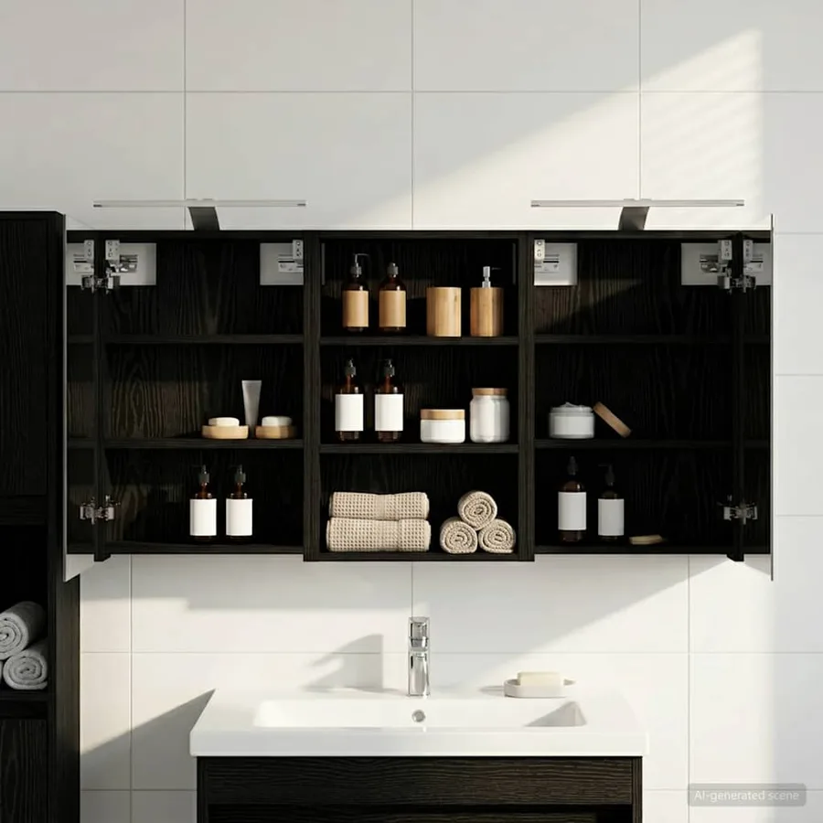 Ensemble de Meubles de Salle de Bain 3 pcs 120 x 10,5 x 60,5 cm - 4