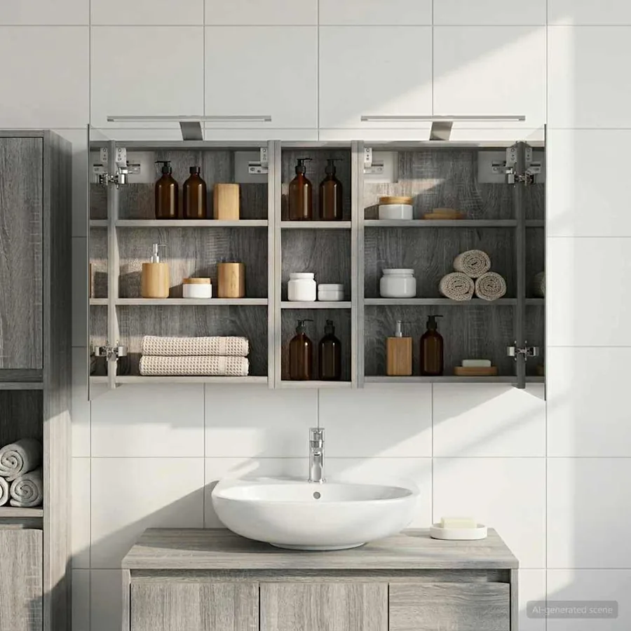 Ensemble de Meubles de Salle de Bain 3 pcs 100 x 10,5 x 60,5 cm