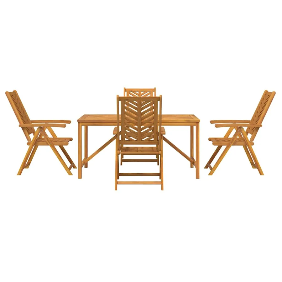 Ensemble de salle à manger pour jardin 5 pc Marron - 7