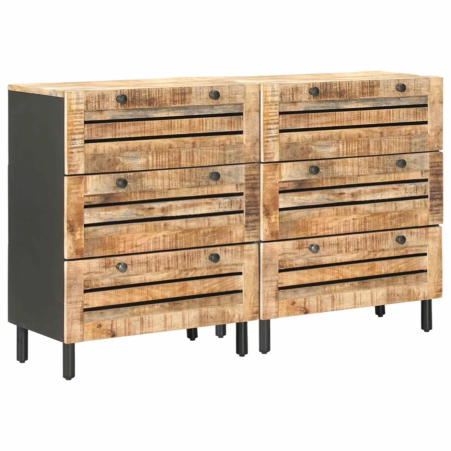 Armoires de rangement 2 pc 120 x 33 x 75 cm Multicolore - 2