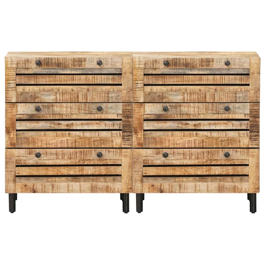 Armoires de rangement 2 pc 120 x 33 x 75 cm Multicolore - 5