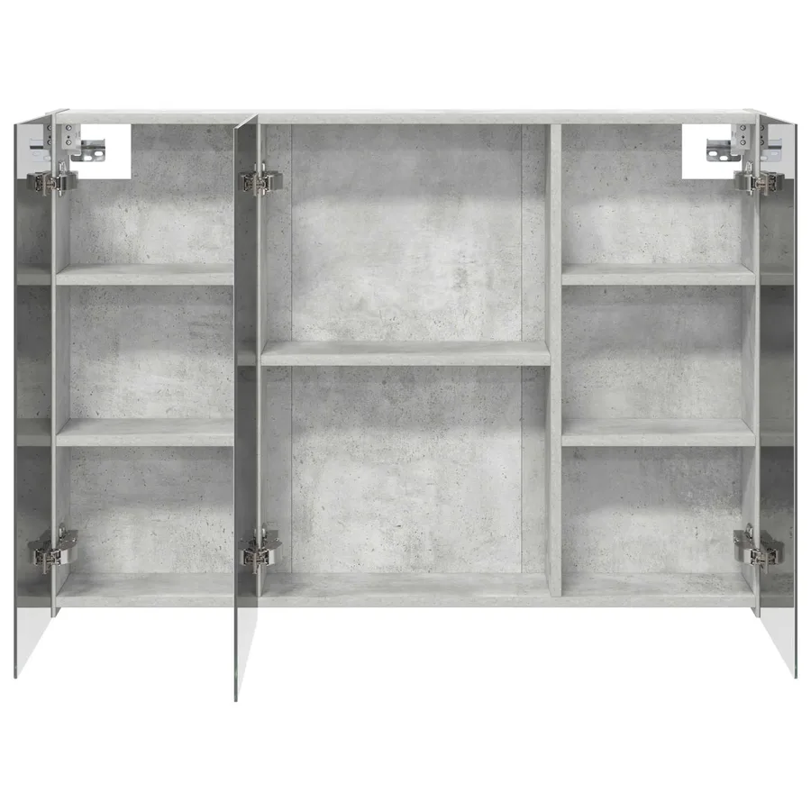 Armoire Miroir de Salle de Bain Gris béton 100 x 14,5 x 70 cm - 6