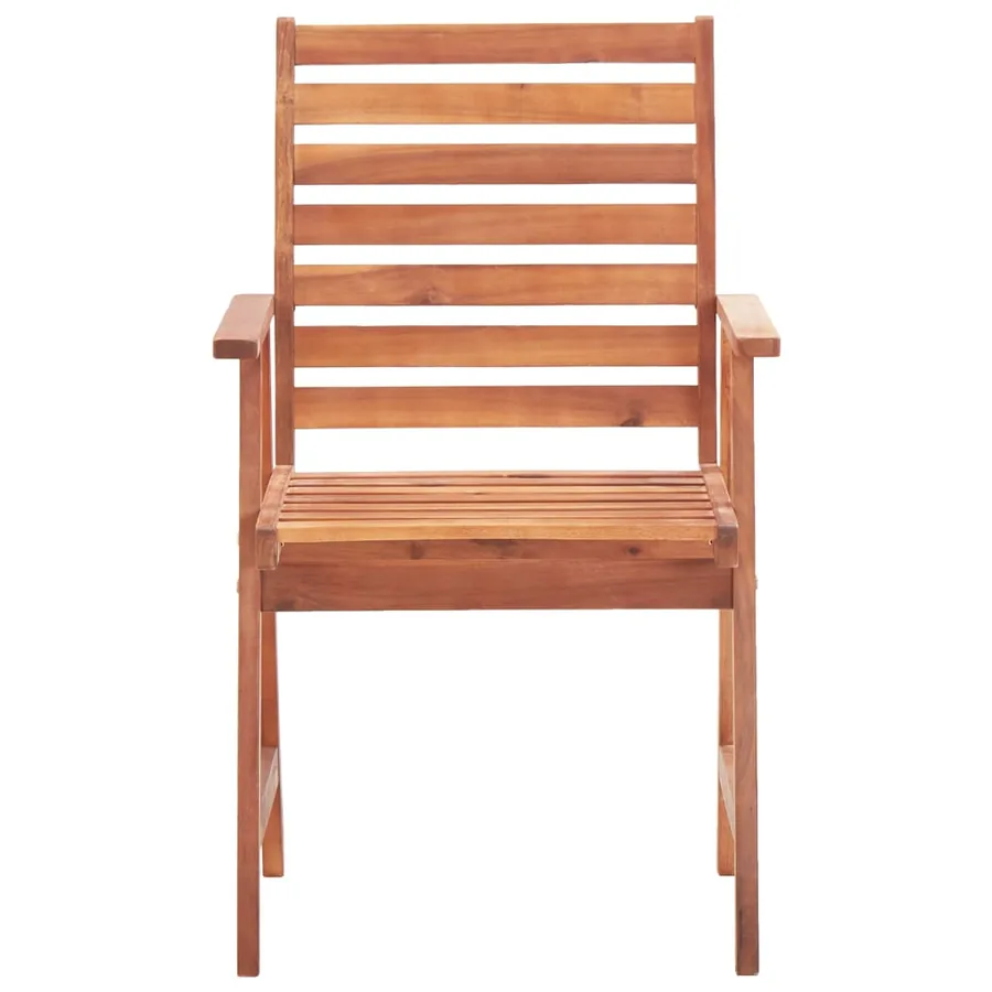 Outdoor Dining Chairs Set of 2 Solid Acacia Wood - 3