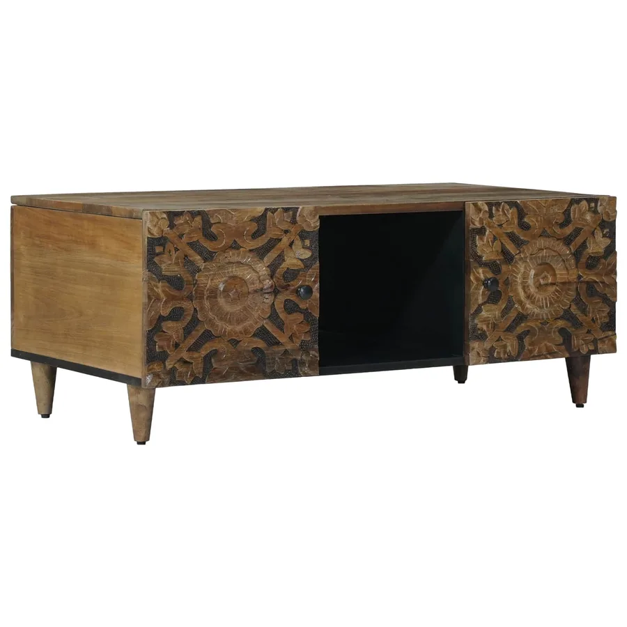 Table basse Marron 100 x 54 x 40 cm Bois de mangue massif