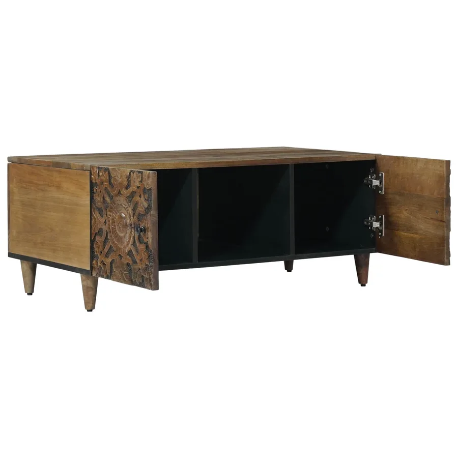 Table basse Marron 100 x 54 x 40 cm Bois de mangue massif - 2