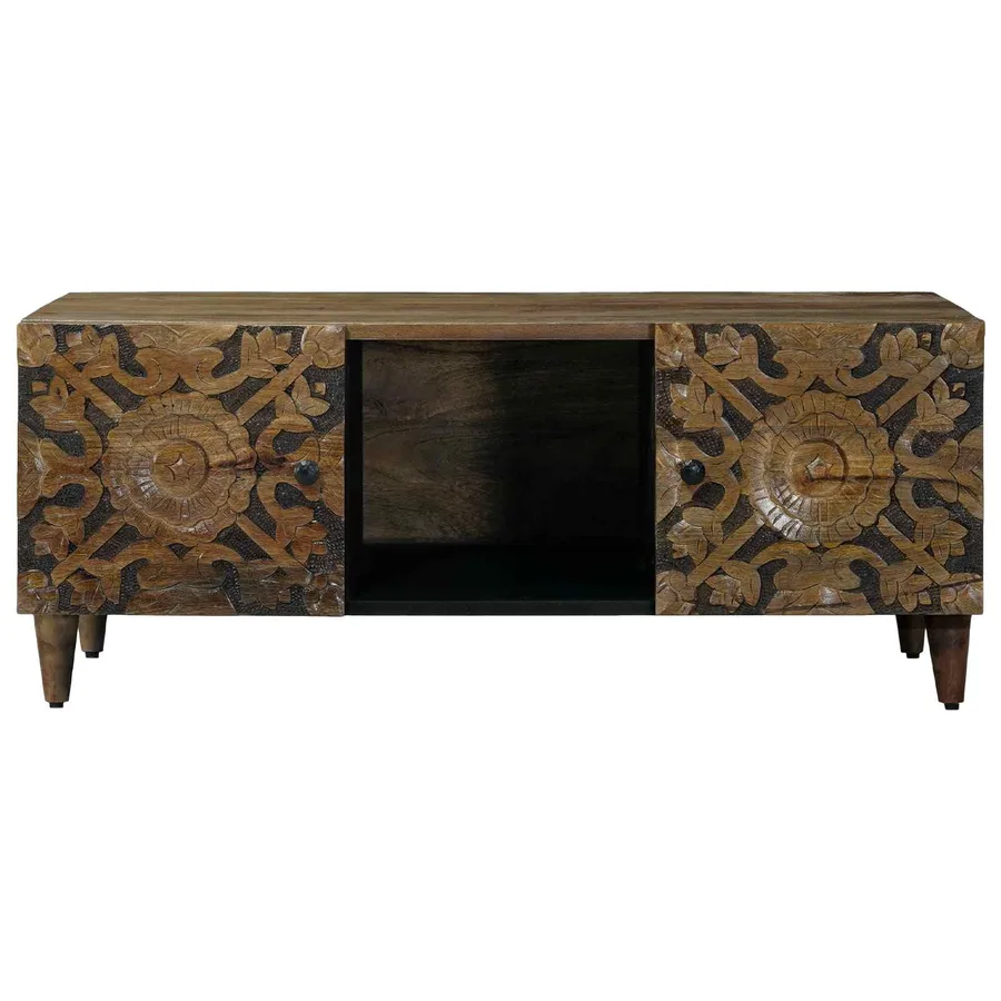 Table basse Marron 100 x 54 x 40 cm Bois de mangue massif - 3