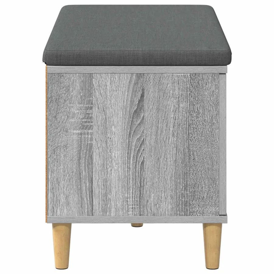 Banc d'entrée avec coussin Gris Sonoma 80 x 38 x 46 cm - 7