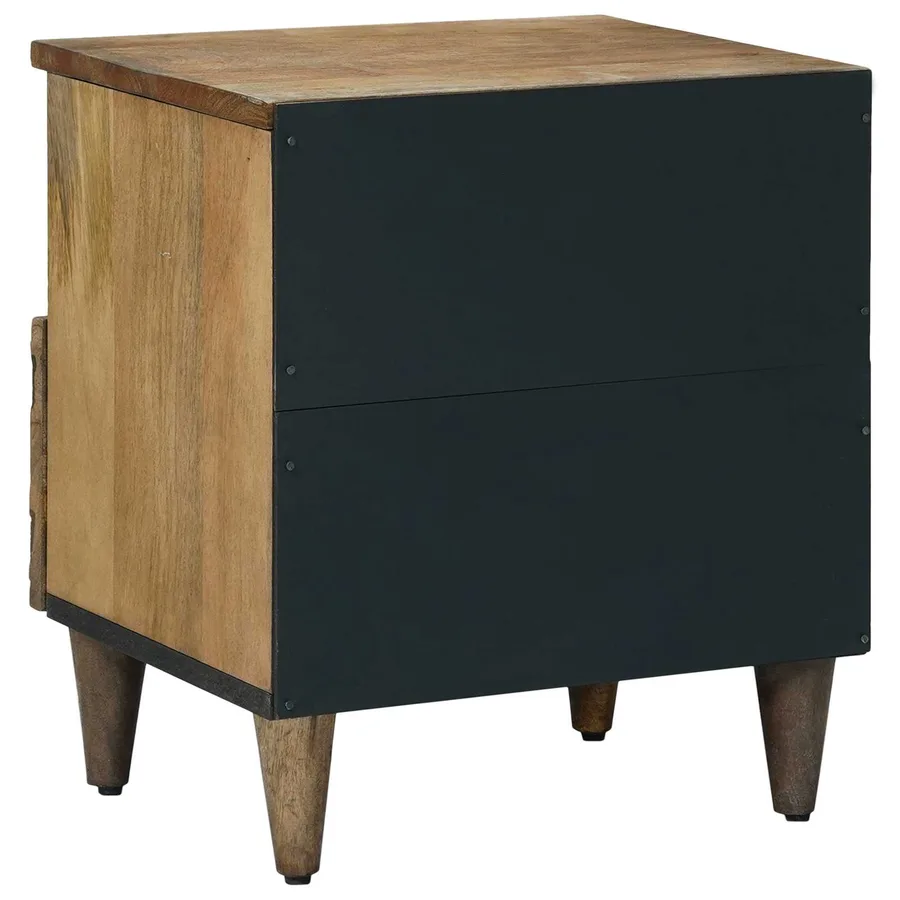 Armoire de lit Marron 40 x 33 x 46 cm Bois de mangue massif - 5