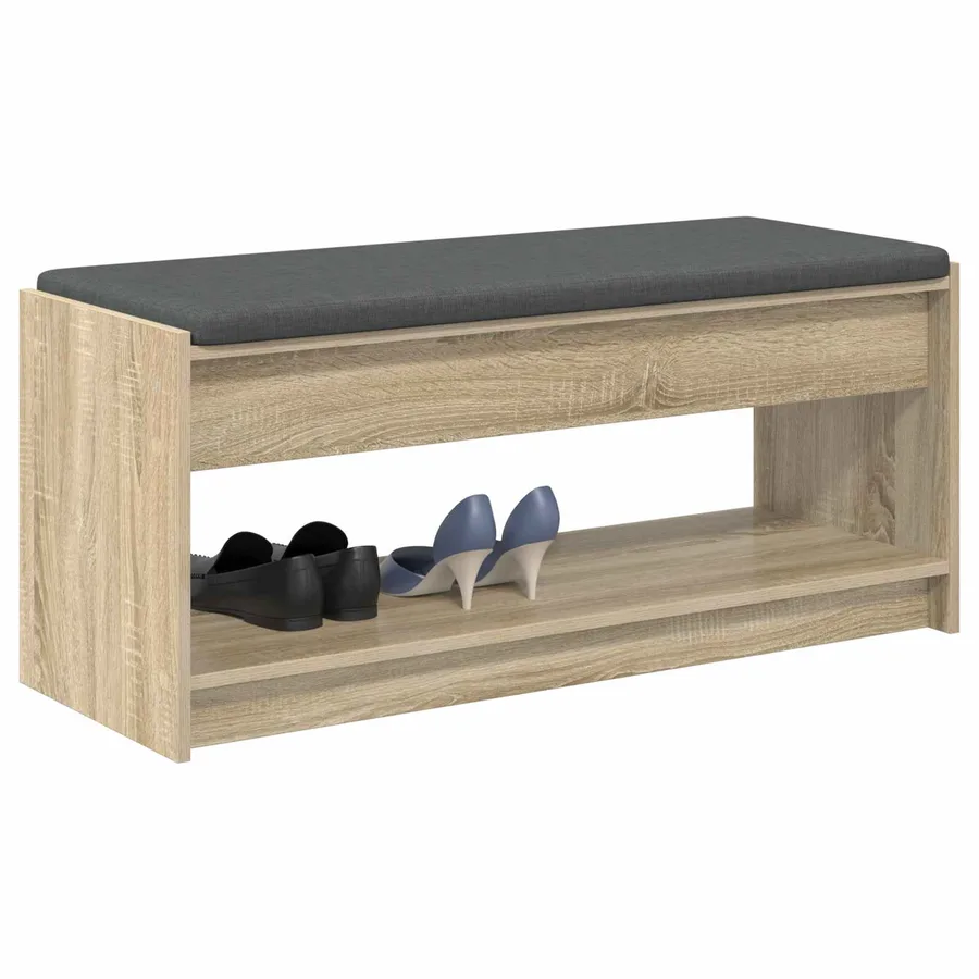 Banc d'entrée avec coussin Chêne Sonoma 103 x 38 x 45 cm - 3