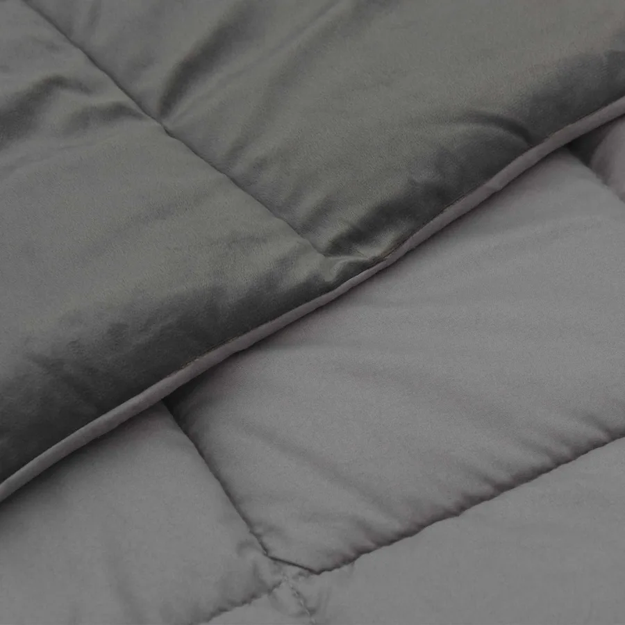 Duvet complet toute l'année Gris clair 200 x 200 cm Microfibre - 5