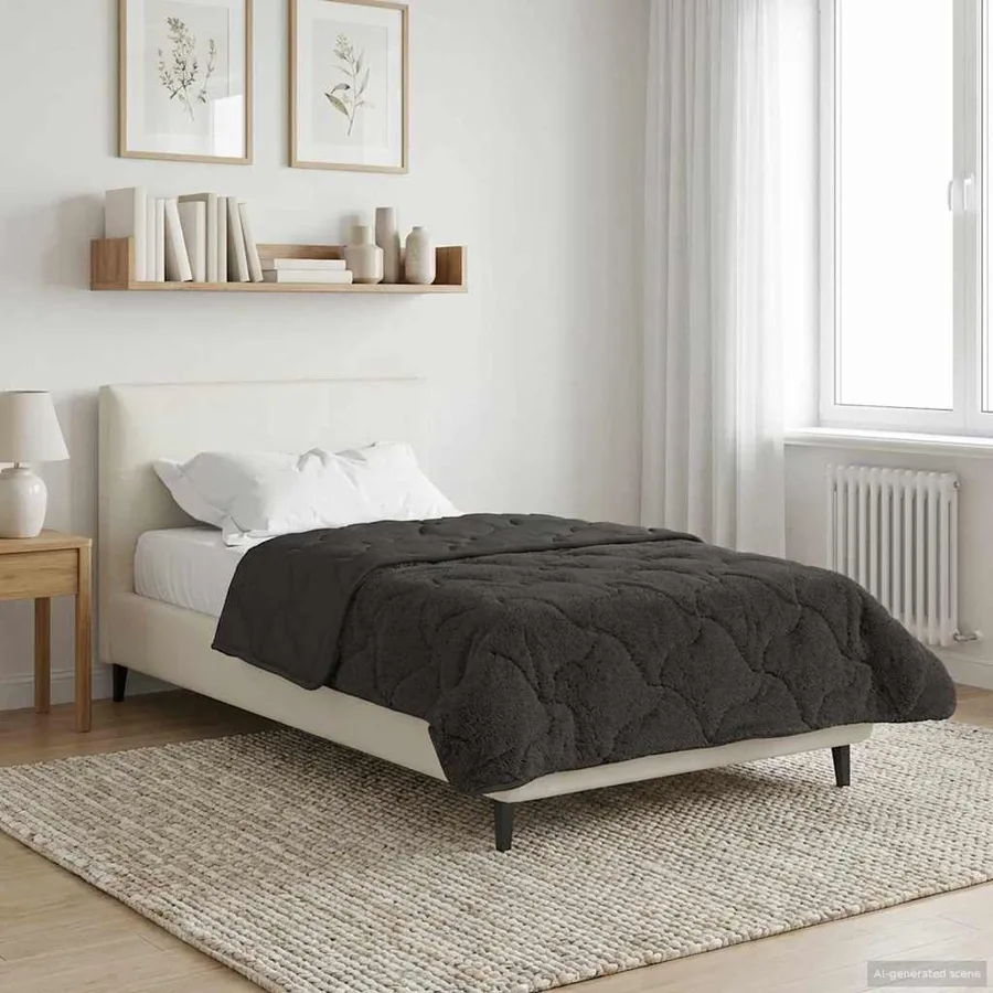 Duvet d'été simple Matelassé Anthracite 135 x 200 cm - 4