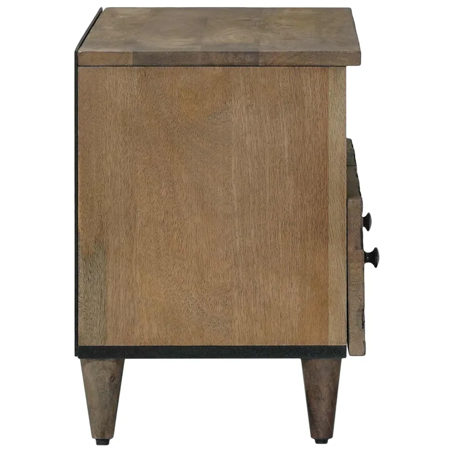 Meuble TV Marron 70 x 33,5 x 46 cm Bois de mangue massif - 4
