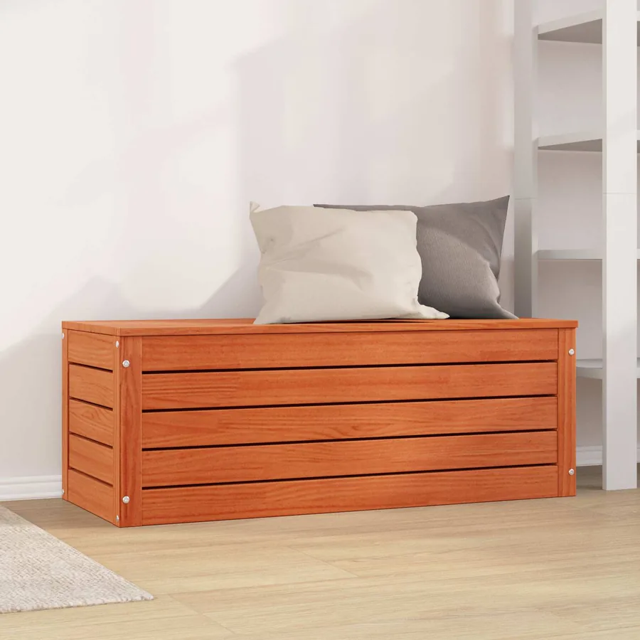 Boîte de rangement avec stockage Cire marron 109 x 36,5 x 33 cm