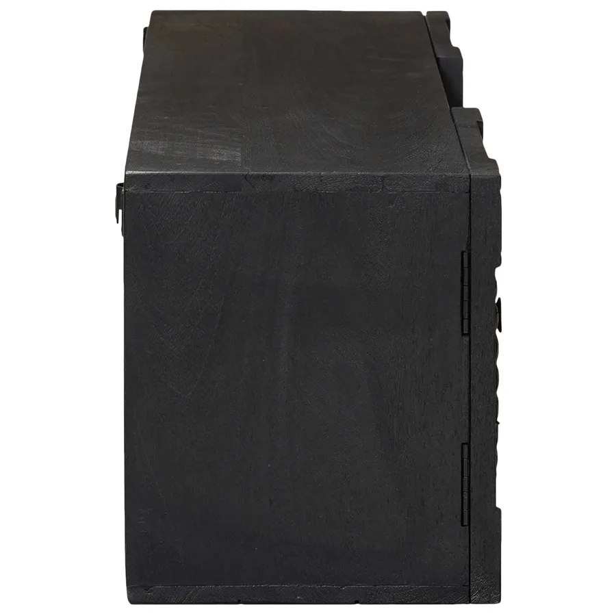 Meuble TV avec étagère avec stockage Noir 105 x 30 x 35 cm - 6