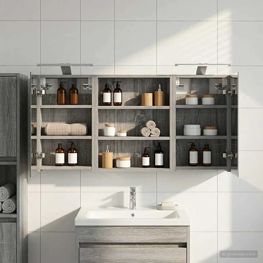 Ensemble de Meubles de Salle de Bain 3 pcs 100 x 10,5 x 50 cm