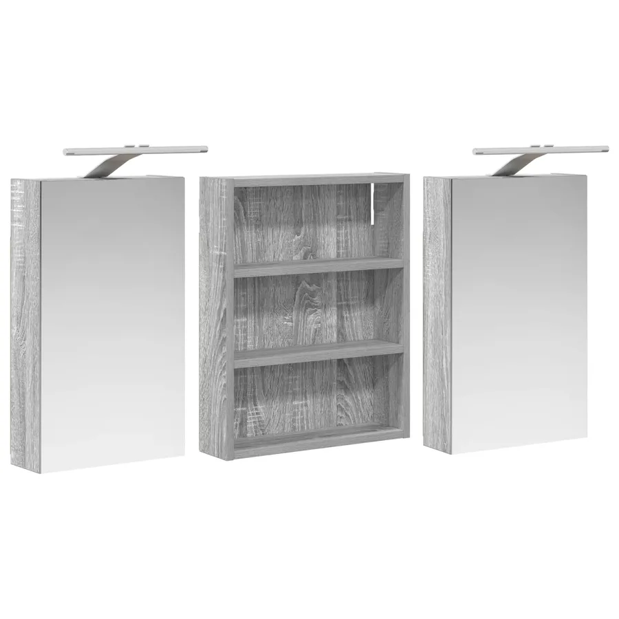 Ensemble de Meubles de Salle de Bain 3 pcs 100 x 10,5 x 50 cm - 5