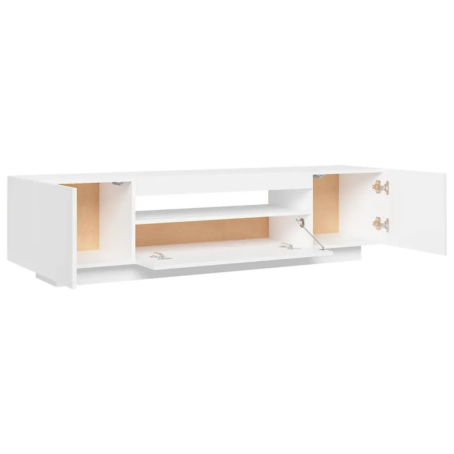 Meuble TV avec lumières LED blanc 160x35x40 cm - 10