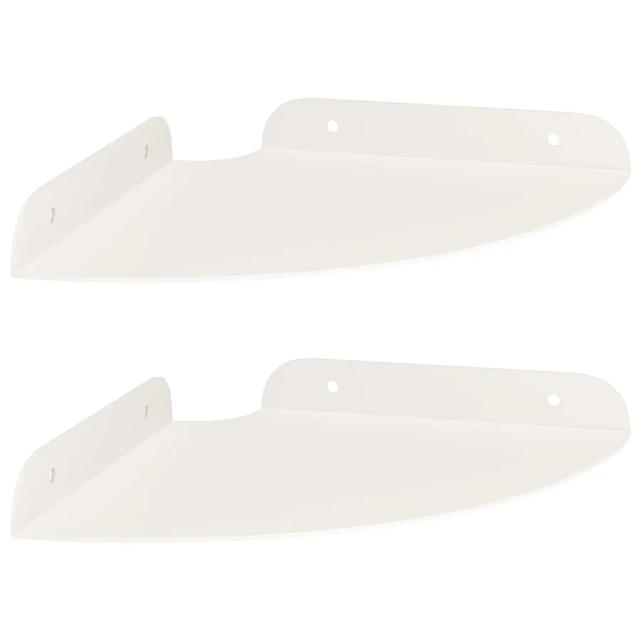 Étagère flottante avec étagère 2 pcs Blanc 18 x 18 x 2 cm - 2